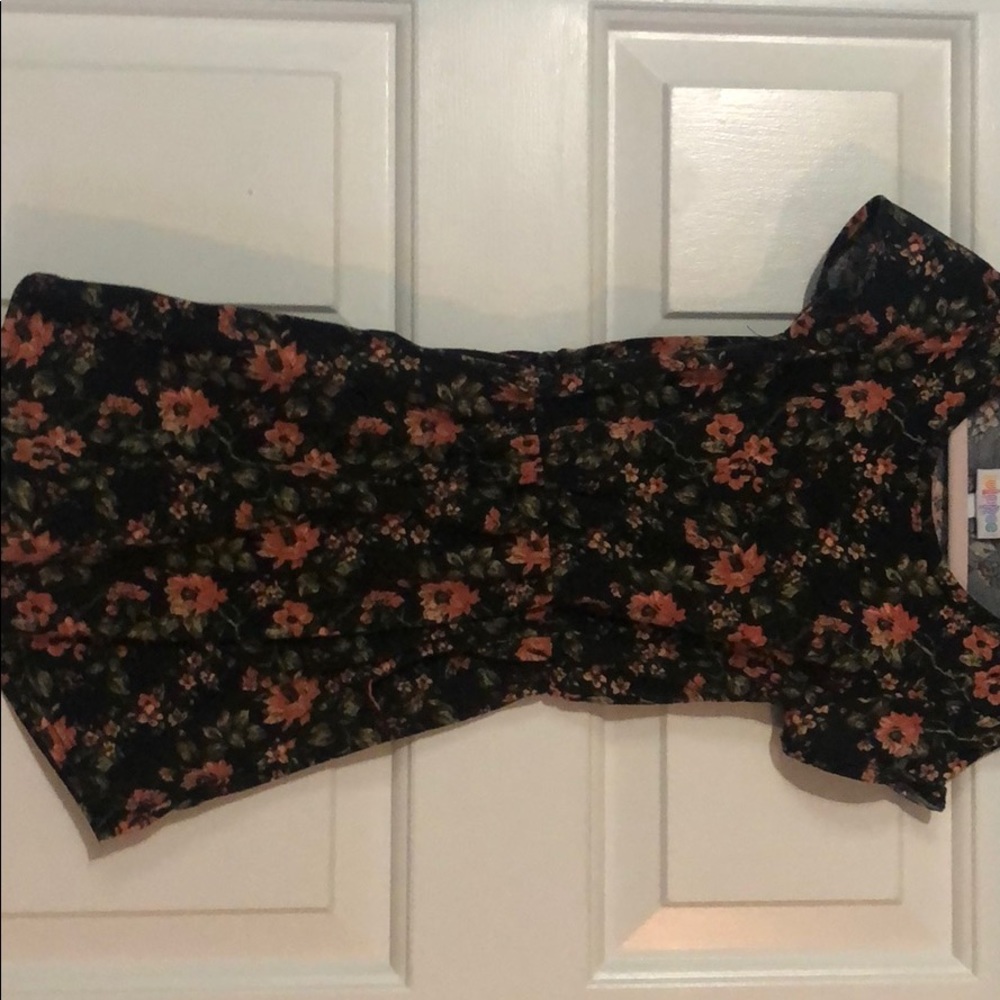 Black and Coral floral girls dress with pockets!!